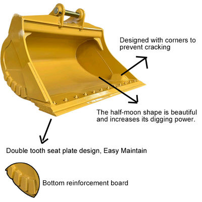 Longer Life Span  Komatsu Hitachi Excavator Mud Bucket