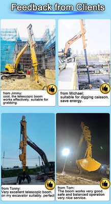 Antiwear 20-50ton Excavator Telescopic Boom Three Segment 25m 30m 32m  SY PC ZX