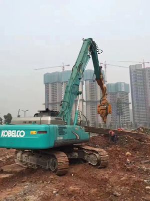 High efficiency ZX520 excavator piling arm Q355B/Q690D municipal Sanshui diversion railway bridge project opens at an angle of 160 degrees