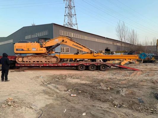 High-strength excavator PC350 two-stage telescopic boom arm tube LG700 material configuration attachment bucket deep pit construction operation 35T