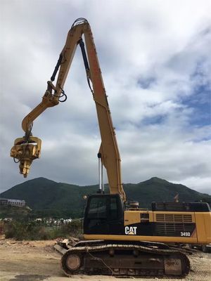 Pile Driving And Pile Pulling Excavator Pile Driving Arm CAT340 Customized With Pile Driver