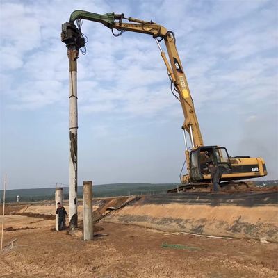 Pile Driving And Pile Pulling Excavator Pile Driving Arm CAT340 Customized With Pile Driver
