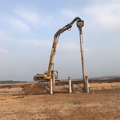 Pile Driving And Pile Pulling Excavator Pile Driving Arm CAT340 Customized With Pile Driver