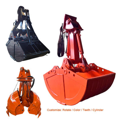 Hydraulic Clamshell Bucket Volume 1.5CBM for Sand Unloading 28-30 Ton Excavator Bucket Claw