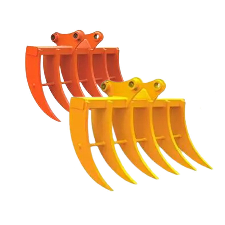 Heavy Duty Tilting Excavator Rake Bucket , Durable Excavator Sieve Rake ...