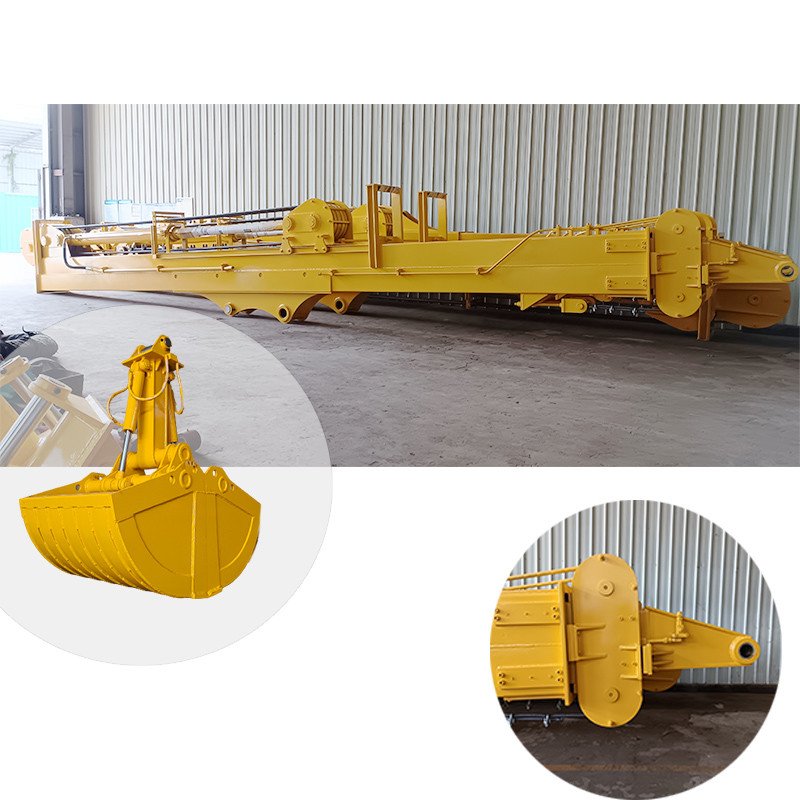 Telescoping Clam Shell Clamshell Telescopic Arm Long Reach Boom 20m 25m 30m For Hitachi Komatsu