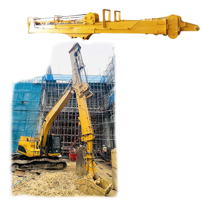 High-effective excavator telescopic boom long reach boom excavator for ...