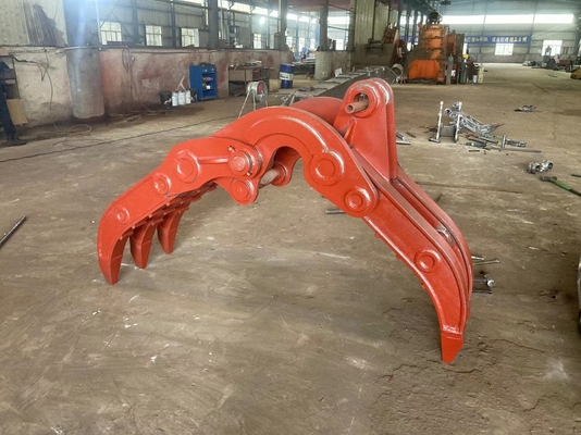 CE Antiwear Mechanical Grab For Excavator , CAT Jcb Liebherr Scrap Metal Grab