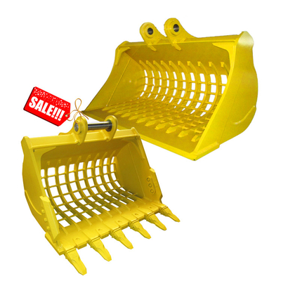 Durable Excavator Skeleton Bucket , 12-20ton Backhoe Attachments