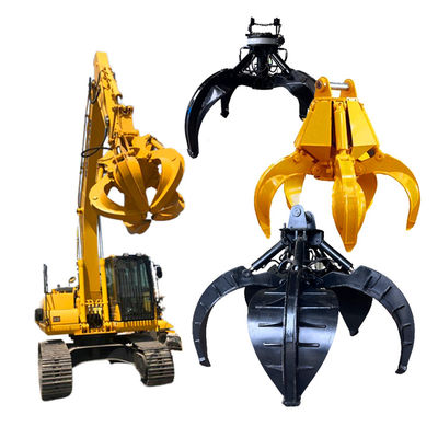 Pc360 300 Zx220 Hydraulic Rock Grab , 360 Degree Swivel Excavator Rotating Grab