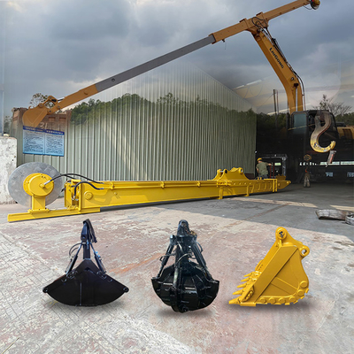 Excavator Rock Bucket Cat320d For CAT320 ZX200 DX200 SY205C , Excavator telescopic arm 14M for cat320